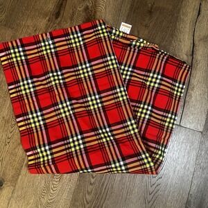 Authentic Butterfly Masai Shuka Blanket Shawl Red Yellow Plaid African Fabric